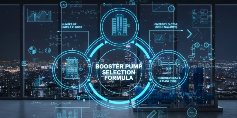 فرمول انتخاب بوستر پمپ بر اساس تعداد واحد
